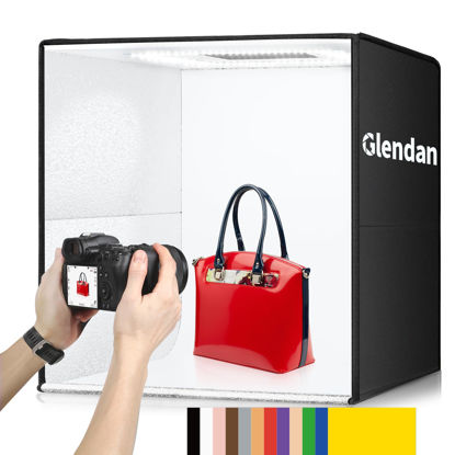 Picture of Glendan 20x20 inch Light Box Photography, Large Photo Studio Light Box, Professional Dimmable Photo Booth with 240 LED Lights & 6 Double-Sided Color Backdrops Photo Box for Product Photography