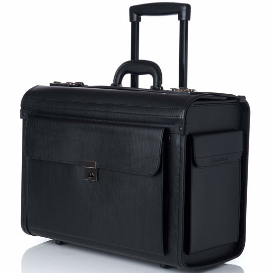 Picture of Alpine Swiss Rolling 17" Laptop Briefcase on Wheels Attache Lawyers Case Legal Size