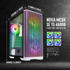 Picture of BitFenix Nova Mesh SE TG ARGB Edition High Airflow PC Gaming Case White/Purple ATX 4xARGB Fans Pre-Installed Temper Glass Aura SYNC/Mystic Light/RGB Fusion 2.0, 6+6 Controller (LED/PWM System)