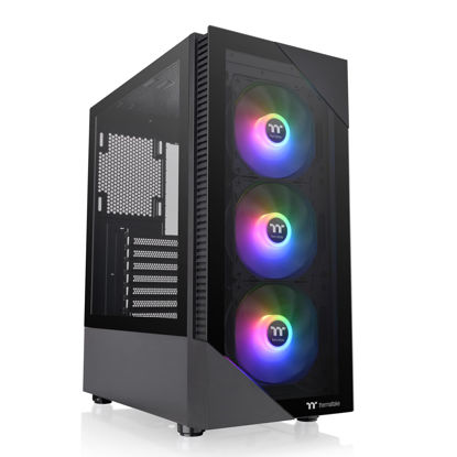 Picture of Thermaltake View 200 TG ARGB Motherboard Sync ATX Tempered Glass Mid Tower Computer Case with 3x120mm Front ARGB Fan, CA-1X3-00M1WN-00