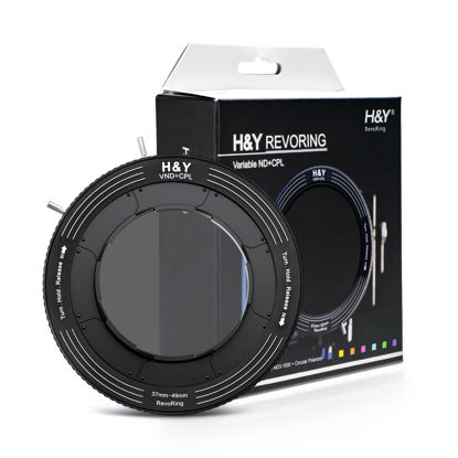 Picture of H&Y ND Filter 37 39 40.5 43 46 49mm Variable ND Filter 3 in 1 Camera Lens Filter VND3-1000 1.5-10 Stops ND Filter Neutral Density Filters for Studio Outdoor Video Shooting and CPL Filter