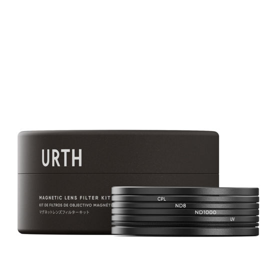 Picture of Urth 62mm 4-in-1 Magnetic Lens Filter Kit (Plus+) -UV, CPL, Neutral Density ND8, ND1000, Multi-Coated Optical Glass, Ultra-Slim Camera Lens Filters