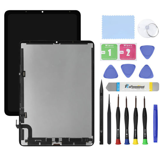 Picture of HOYRTDE 10.9" Screen Replacement for iPad Air 5 5th Generation 2022 A2589 A2591 A2588 LCD Display Glass Touch Digitizer Premium Kit with Tools - Black