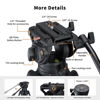 Picture of Video Tripod System, Cayer BV30L 72 inch- Professional Heavy Duty Aluminum Twin Tube Tripod, K3 Fluid Head, Mid-Level Spreader, Max Loading 13.2 LB, DSLR Camcorder, Plus 1 Bonus Quick Release Plate