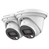 Picture of Amcrest 2-Pack UltraHD 4K (8MP) IP PoE AI Camera, 49ft Nightcolor, Security Outdoor Turret Camera, Built-in Mic, Human Detection, Active Deterrent, 129° FOV, 4K@15fps 2PACK-IP8M-2779EW-AI (White)