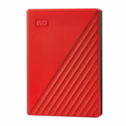 Picture of WD 6TB My Passport, Portable External Hard Drive, Red, Backup Software with Defense Against ransomware, and Password Protection, USB 3.1/USB 3.0 Compatible - WDBR9S0060BRD-WESN