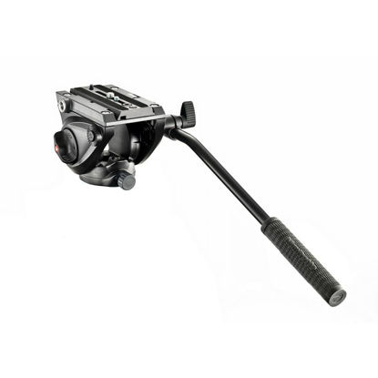 Picture of Manfrotto MVH500AH, Lightweight Fluid Video Head with Flat Base, Sliding Plate for Rapid Camera Connection, Supports Multiple Tripods