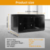 Picture of 6U Wall Mount Network Server Cabinet with Glass Door, Locks, Removable Side Panels, for IT Equipment, A/V Devices, Black