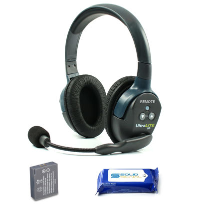 Picture of Eartec ULDR Ultralite HD Dual Ear Add-On or Replacement Remote Headset, HD Version Only, Full Duplex Wireless Communication, Includes Rechargeable Battery and SolidSignal Cleaning Wipes