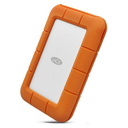 Picture of LaCie Rugged USB-C, 5TB, Portable External Hard Drive, Drop, Shock, Dust, Rain Resistant, for Mac & PC (STFR5000800)