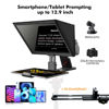 Picture of Desview T12S Teleprompter, 12.9 inch Metal Teleprompter, High Display Glass, Compatible with Smartphone/Tablet/ipad/Camera, Easy Assembly, Carry Case Included, Great Partner for Video Making