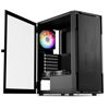 Picture of DARKROCK A8-M Black Micro-ATX Mid Tower Computer PC Case for Gaming & Business Tempered Glass Side Panel Support 240mm Radiator on Top 1 x ARGB Fan & 2 x 120mm Cooling Fans Pre-Installed