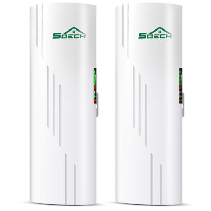 Picture of Wireless Bridge,SQECH CPE-S900 Point to Point Wireless Bridge with 100/1000Mbps LAN Ports, 5KM 5.8G WiFi Bridge for PTP/PTMP with 16dBi High Gain Antenna,24V POE Adapter,RJ45 Ethernet Port,2 Pack