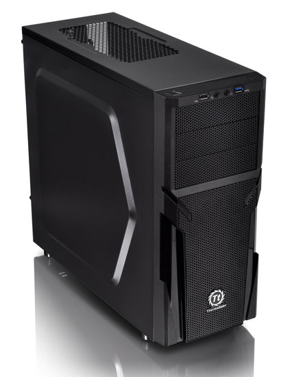 Picture of Thermaltake Versa H21 SPCC ATX Mid Tower Computer Chassis CA-1B2-00M1NN-00,Black