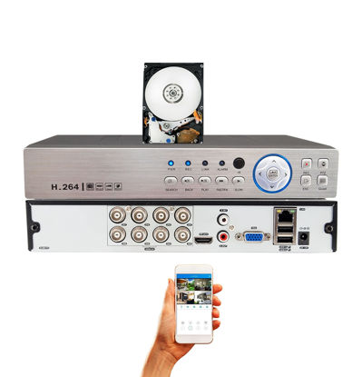 Picture of Evertech HD H.264 / H.265 8 Channel Hybrid DVR Security Recorder with 2TB Hard Drive, Compatible with AHD/TVI/CVI/Analog Cameras