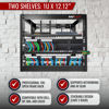 Picture of Vivlly Open Frame 10U Rack for Networking, Servers, Audio, and Video Equipment, Heavy Duty 1U Vented Shelves, Wall Mounted Hardware or Floor Standing Support