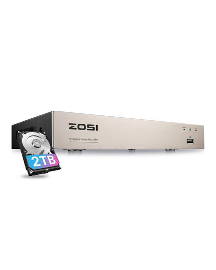 Picture of ZOSI 8CH 3K Lite Home Security DVR with 2TB HDD,AI Human/Vehicle Detection,Remote Access,Alert Push,H.265+ Hybrid 4-in-1 Wired Surveillance DVR for HD-TVI, CVI, CVBS, AHD 960H/720P/1080P CCTV Cameras