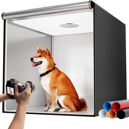 Picture of Photo Studio Light Box for Photography: Takerers 32x32 Inch 210 LED Large Lightbox for Product with 3 Stepless Dimming Light Panel, Professional Background Shooting Tent with 5 Color Backdrops