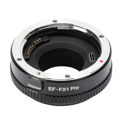 Picture of VILTROX EF-FX1 PRO Auto Focus Lens Mount Adapter Converter with Aperture Control Compatible with Canon EF/EF-S Lens to Fuji X-Mount Mirrorless Camera X-H1 X-PRO2 X-T2 X-T3 X-T1 X-T20 X-T10 X-E2 X-E1