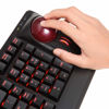 Picture of Perixx Periboard-322 Wired Mechanical Trackball Keyboard with 2 Hubs, 2.17 Inch Large Trackball, RGB Backlit Design, US English Layout (PB-322BUS-11577)