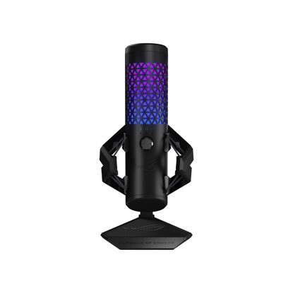 Picture of ASUS ROG Carnyx USB Gaming Microphone (25mm Condenser Capsule, 192kHz/24-bit, Cardioid, high-Pass Filter, Built-in pop Filter, Metal Shock Mount, one-Touch Mute, USB, Aura Sync RGB)- Black