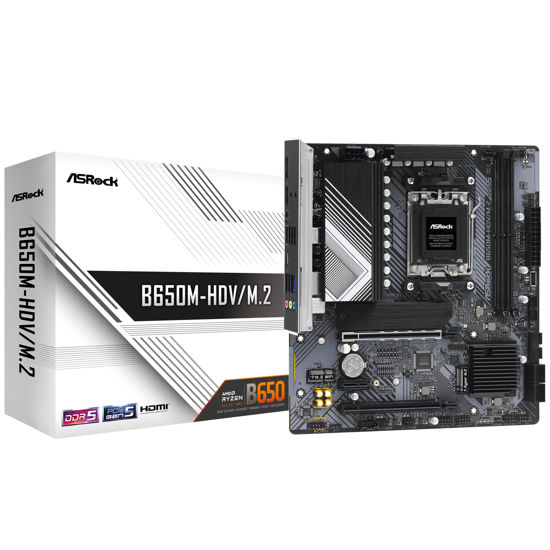 Picture of ASRock B650M-HDV/M.2 Supports AMD Socket AM5 Ryzen 7000 Series Processors