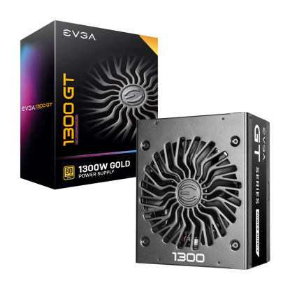 Picture of EVGA 1300 GT, 80 Plus Gold 1300W, Fully Modular, Eco Mode with FDB Fan, 100% Japanese Capacitors, 10 Year Warranty, Includes Power ON Self Tester, Compact 180mm Size, Power Supply 220-GT-1300-X1