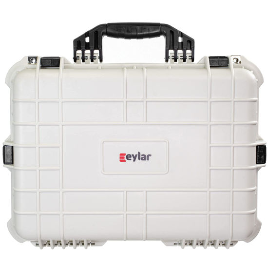 Picture of Eylar Large 20 Inch Protective Camera Case Water and Shock Proof With Foam (White)