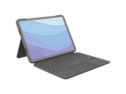 Picture of Logitech Combo Touch iPad Pro 11-inch (1st, 2nd, 3rd, 4th gen - 2018, 2020, 2021, 2022) Keyboard Case - Detachable Backlit Keyboard, Click-Anywhere Trackpad - Oxford Gray; USA Layout