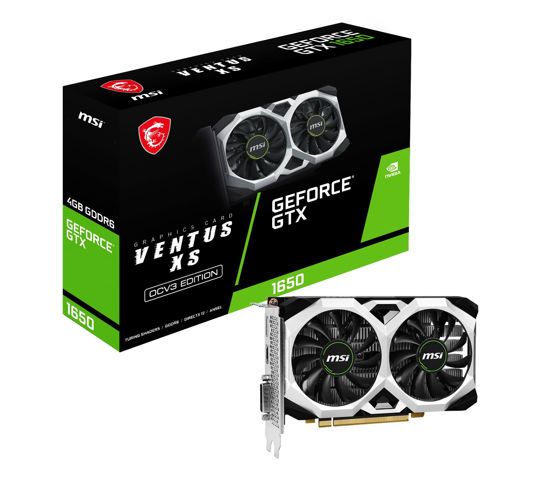 Picture of MSI Gaming GeForce GTX 1650 128-Bit HDMI/DP/DVI 4GB GDRR6 HDCP Support DirectX 12 VR Ready OC Graphics Card (GTX 1650 D6 Ventus XS OCV3)