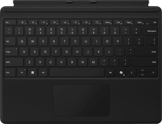 Picture of Microsoft Surface Pro Keyboard with Pen Storage, Alcantara Keyboard for Surface Pro 9 and 8, Windows 11 Copilot+ PC, Black