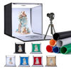 Picture of ZKEEZM Light Box Photography 20"x20" with 160LED Lights and 6 Color Backdrops Photo Box with Lights, Foldable Light Box with Adjustable Brightness, 3000-6500K Dimmable Portable Picture Box Shooting