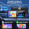 Picture of Portable Wireless Carplay& Android Auto Car Screen,10.26 Inch IPS Touchscreen with 4K Dashcam and HD Back-up Camera Support Bluetooth/Siri/Google/GPS/Mirror-Link, Double Din with 64G TF Card Included