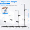 Picture of SUPON M20 Steel Wheeled Pistol Grip Heavy Duty Light Stand for Photography with Sliding Arm and Chrome-Plated Column Stand, Max. Height 6.5' Max. Load 22 Lbs, Ideal for Light Stand Photography