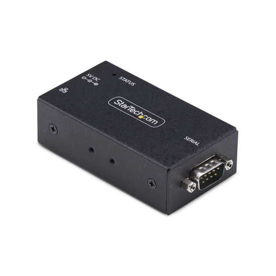 Picture of StarTech.com 1-Port Serial to Ethernet Adapter, IP Serial Device Server for Remote RS232 Devices, Wall/DIN Rail, LAN to DB9