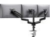 Picture of HUANUO Triple Monitor Mount for 13-27 inch Computer Screens, Triple Monitor Stand with Gas Springcore Arm Holds 17.6lbs, 3 Monitor Stand Desk Mount with Tilt, Swivel, Rotation, VESA 75x75, 100x100mm