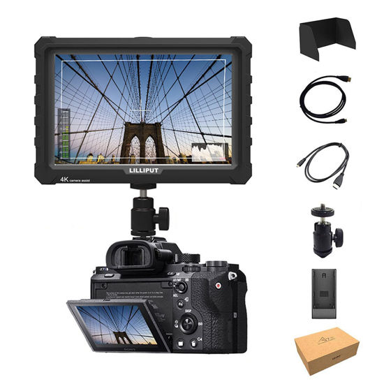 Picture of LILLIPUT A7S 7" 1920x1200 IPS Screen Camera Field Monitor 4K HDMI Input output Video for DSLR Mirrorless Camera SONY A7S II A6500 Panasonic GH5 Canon 5D Mark IV DJI Ronin M BLACK VIVITEQ Exclusively