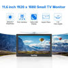 Picture of Suprlipy 12 inch FHD Small IPS Monitor LCD Display Screen 1920x1080 60Hz 16:9 with BNC VGA AV Input Built-in Lounspeakers for CCTV Security Camera DVR PC RasPi