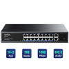 Picture of Aumox 18-Port Ethernet Gigabit PoE Switch, 16-Port PoE with 2 Uplink Gigabit Ports, 250W Built-in Power, Metal Casing and 19-inch Rackmount, Traffic Optimization, Plug and Play, Unmanaged(SG518P)