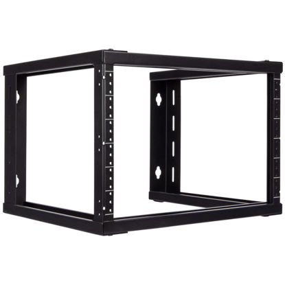 Picture of NavePoint 6U Wall Mount Rack - 6U Server Rack for 19 Inch IT Equipment Open Frame Rack - 6U Network Rack for AV & Server Equipment 16” Deep 6U Rack, Black