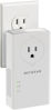 Picture of NETGEAR Powerline adapter Kit, 2000 Mbps Wall-plug, 2 Gigabit Ethernet Ports with Passthrough + Extra Outlet (PLP2000-100PAS), White