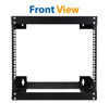 Picture of Tedgetal 9U Wall Mount Rack Open Frame 19" Server Equipment 18 inches Depth 2 Post Network Cabinet Black