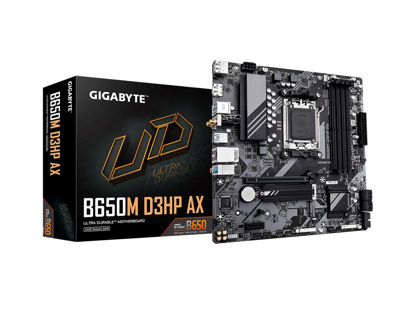 Picture of GIGABYTE B650M D3HP AX (rev. 1.0) AM5 LGA 1718 AMD B650 M-ATX DDR5, 2X PCIe 4.0 M.2, PCIe 4.0, USB 3.2 Gen2 Type-C, Wi-Fi 6E, 2.5GbE LAN