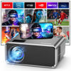 Picture of FUDONI Projector with WiFi and Bluetooth, Upgraded 5G Portable Projectors 4K Supported Native 1080P 12000L, Outdoor LED Movie Projector for Home Theater, Compatible w/iOS Android Phone/TV Stick/Laptop