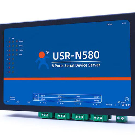 Picture of Lubeby Smart USR-N580 8 Channels MQTT Modbus Gateway RS485 Serial to TCP/IP Ethernet Device Server Converter