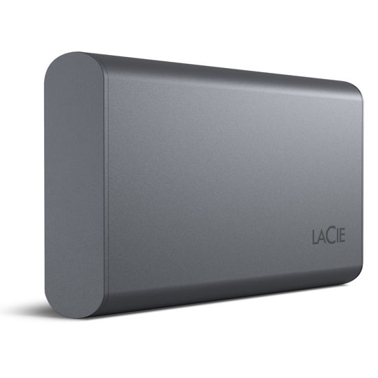 Picture of LaCie Mobile Drive SECURE 2TB External Solid State Drive Portable SSD - Space Grey, USB-C 3.2, for PC and Mac, recycled materials, with Adobe All Apps Plan and Rescue Services (STKH2000800)