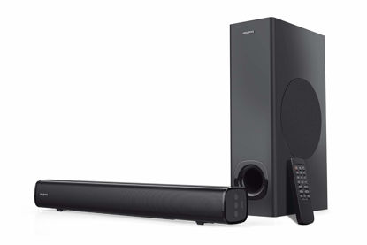 Picture of Creative Stage 2.1 Channel Under-Monitor Soundbar with Subwoofer for TV, Computers, and Ultrawide Monitors, Bluetooth/Optical Input/TV ARC/AUX-in, Remote Control and Wall Mounting Kit