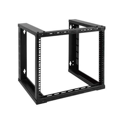 Picture of Tecmojo 9U Fixed Wall Mount Network Rack 15.8" Depth Open Frame for Server Data/AV/IT/Communication/Computer Equipment/Patch Panel Heavy Duty