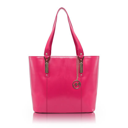 Picture of McKlein SAVARNA Fuchsia Genuine Leather Tote with Tablet Pocket, Large (97573)