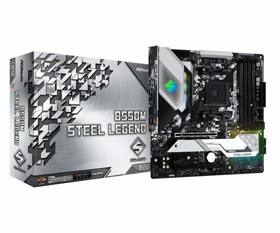 Picture of ASRock B550M Steel Legend Supports 3rd Gen AMD AM4 Ryzen™ / Future AMD Ryzen™ Processors Motherboard